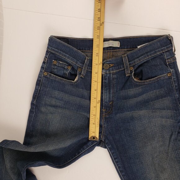 Levis 6 Short Bootcut 515 Blue Wash Women Jeans Denim Petite - Picture 12 of 14